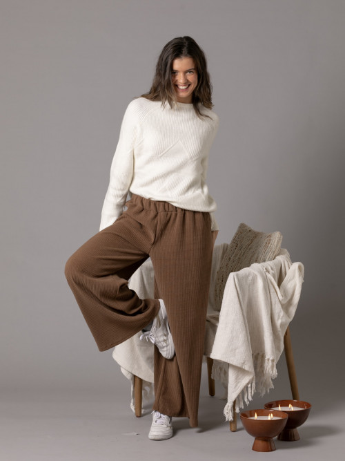 wide corduroy beaded pants  Camel colour