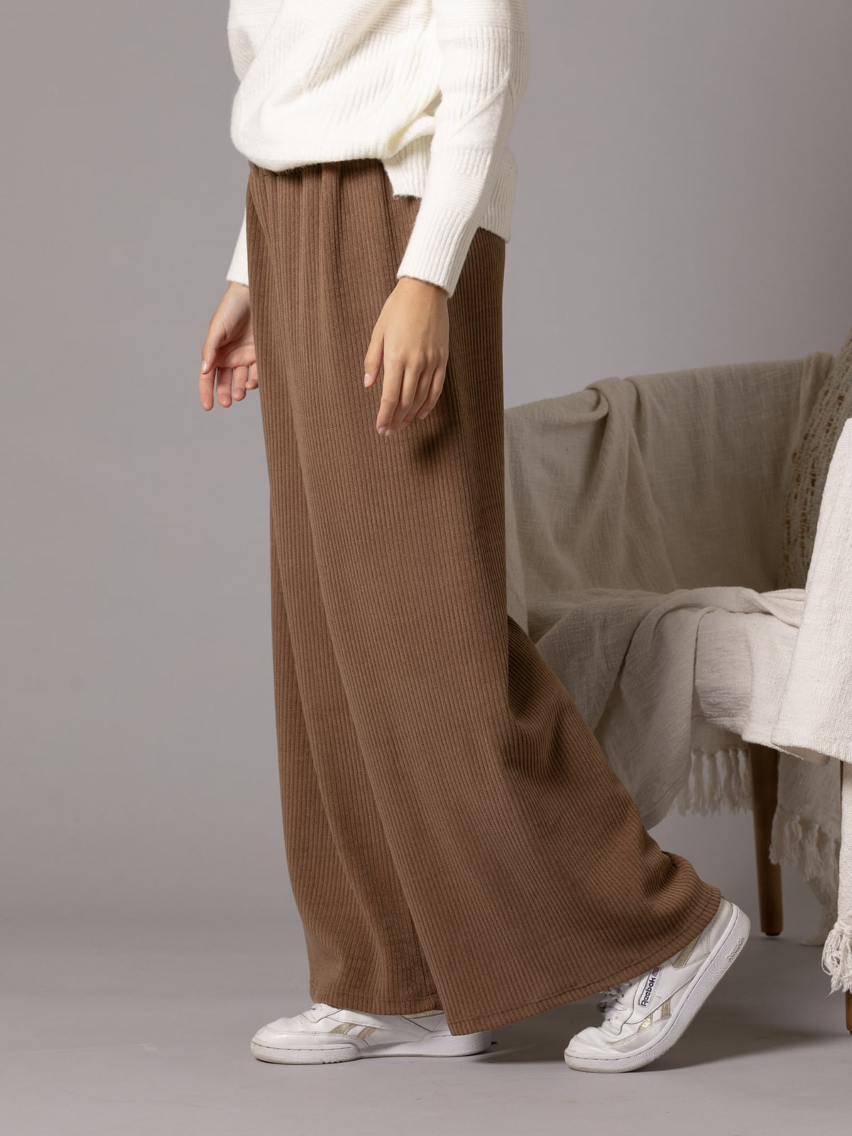 wide corduroy beaded pants  Camel colour