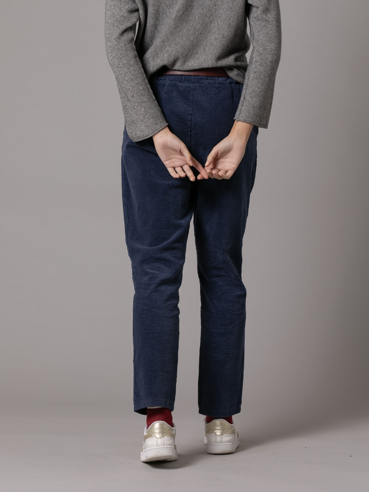 Casual design corduroy pants  Blue Navy colour