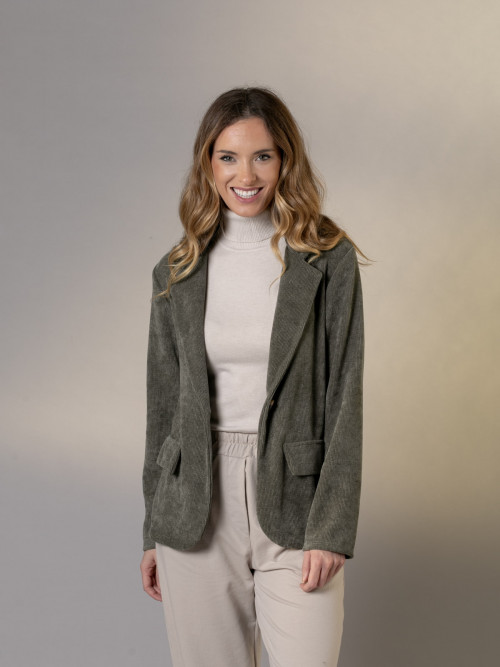 Comfy slim fit knit blazer  Khaki colour