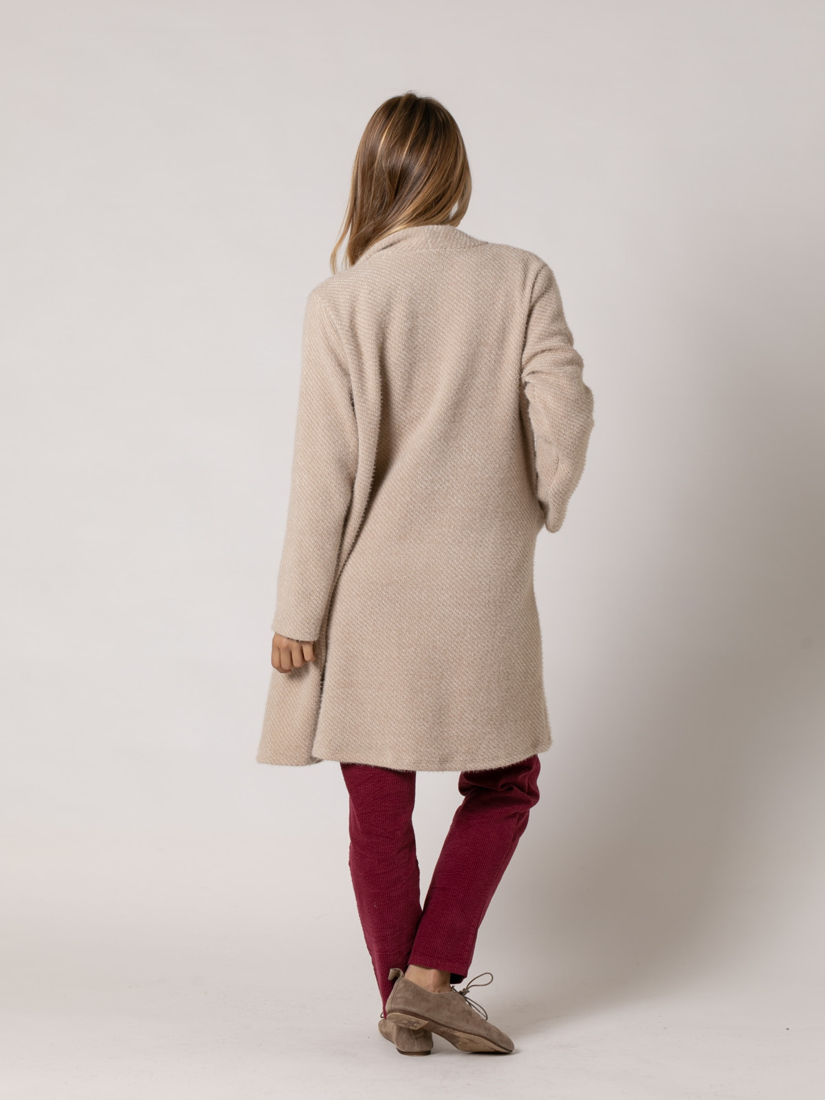 Soft knit wrap jacket  Beige colour