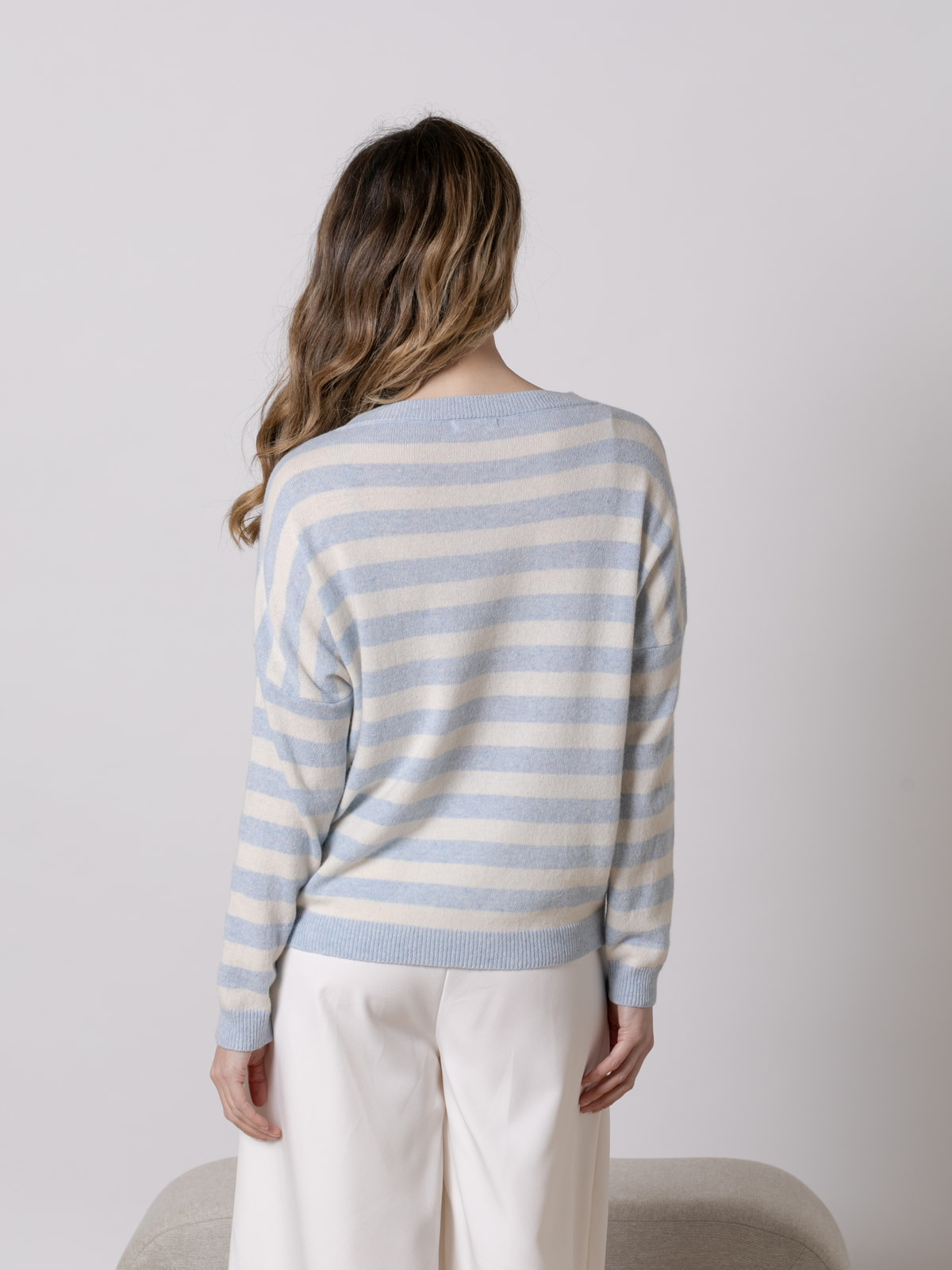 Classic striped sweater  Blue Lightcolour