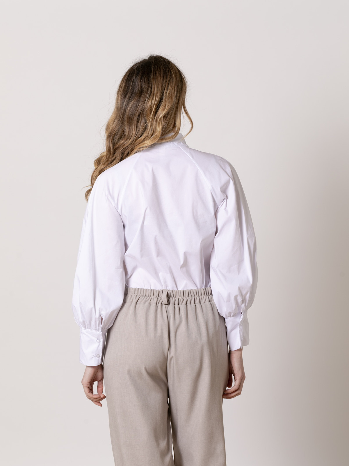 Cotton bow shirt  White colour