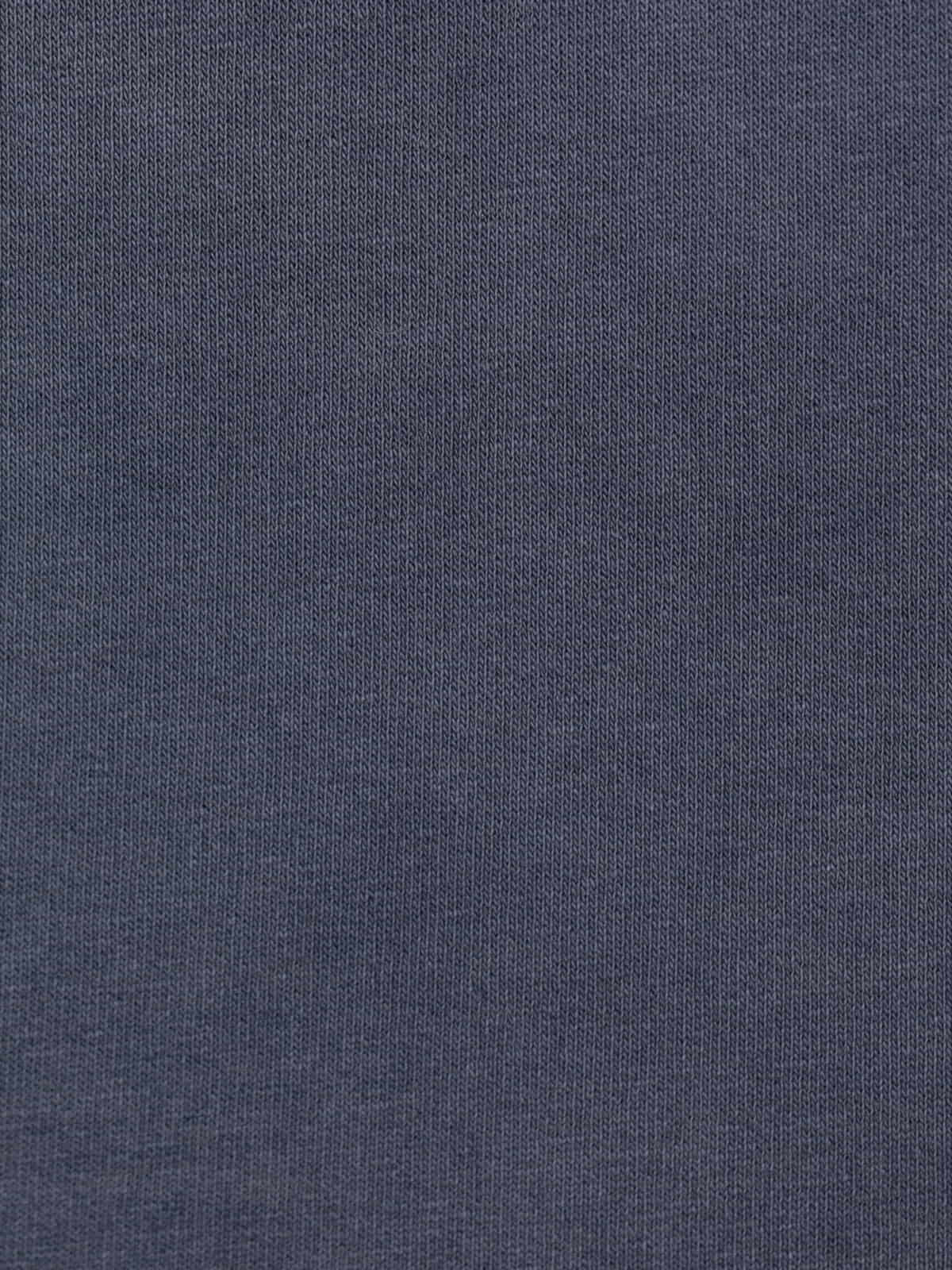 Fine fleece T-shirt with neckline detail  Blue Jean colour