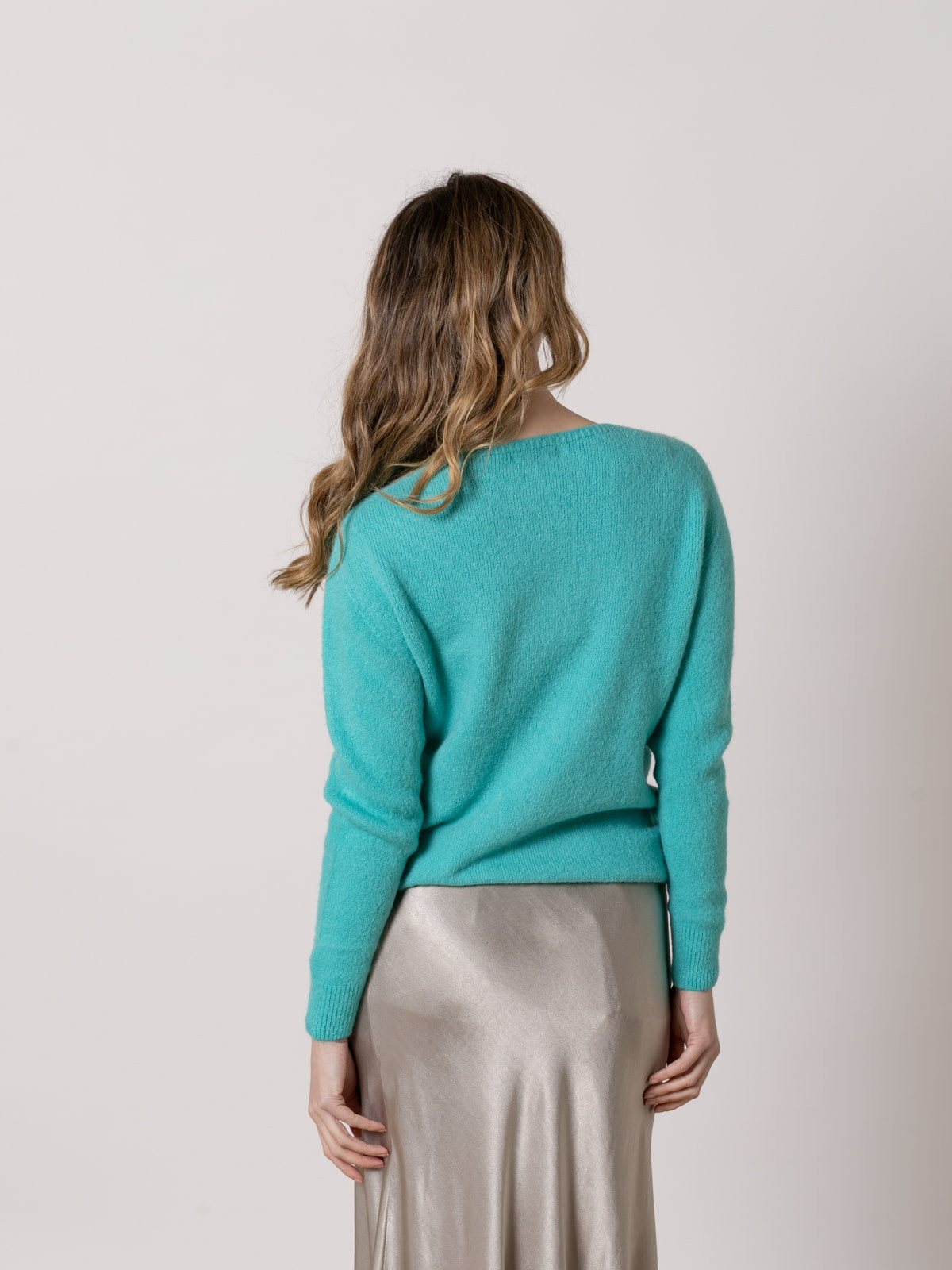 Spring alpaca jersey with peak  Turquoise colour