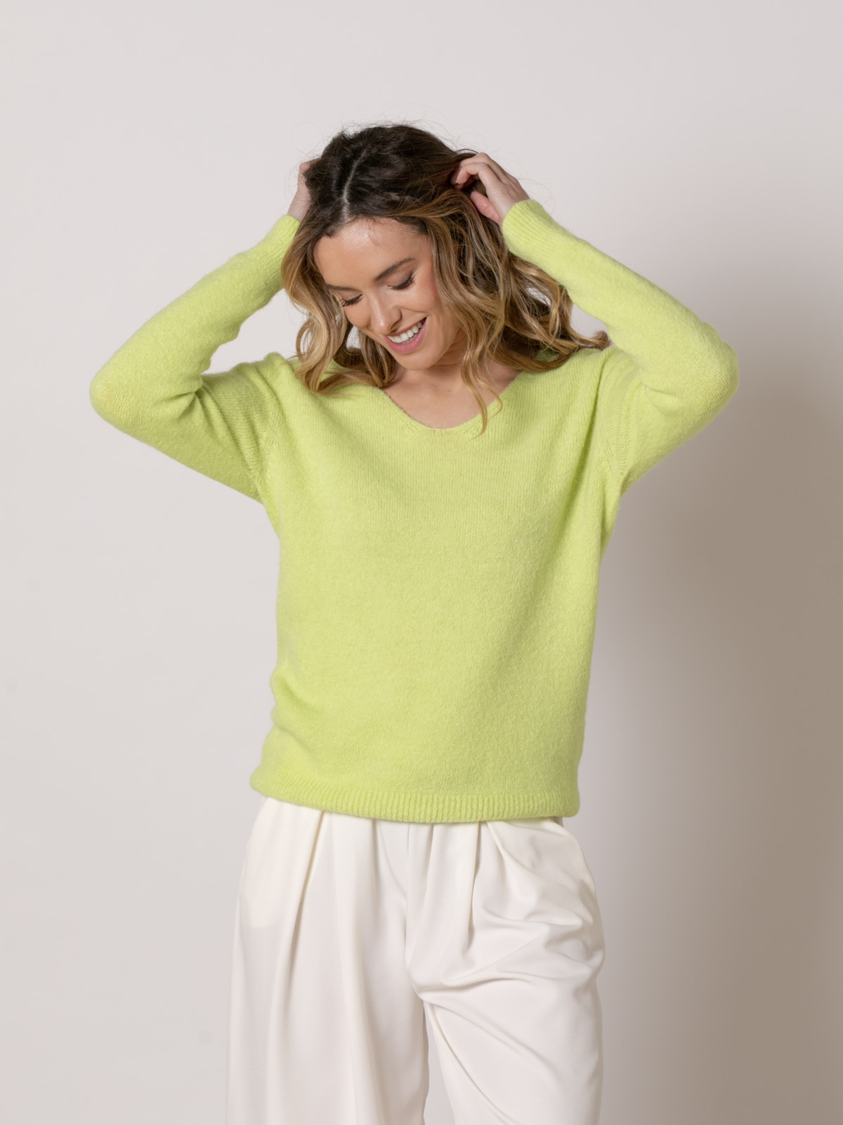 Jersey spring alpaca c/pico color Amarillo