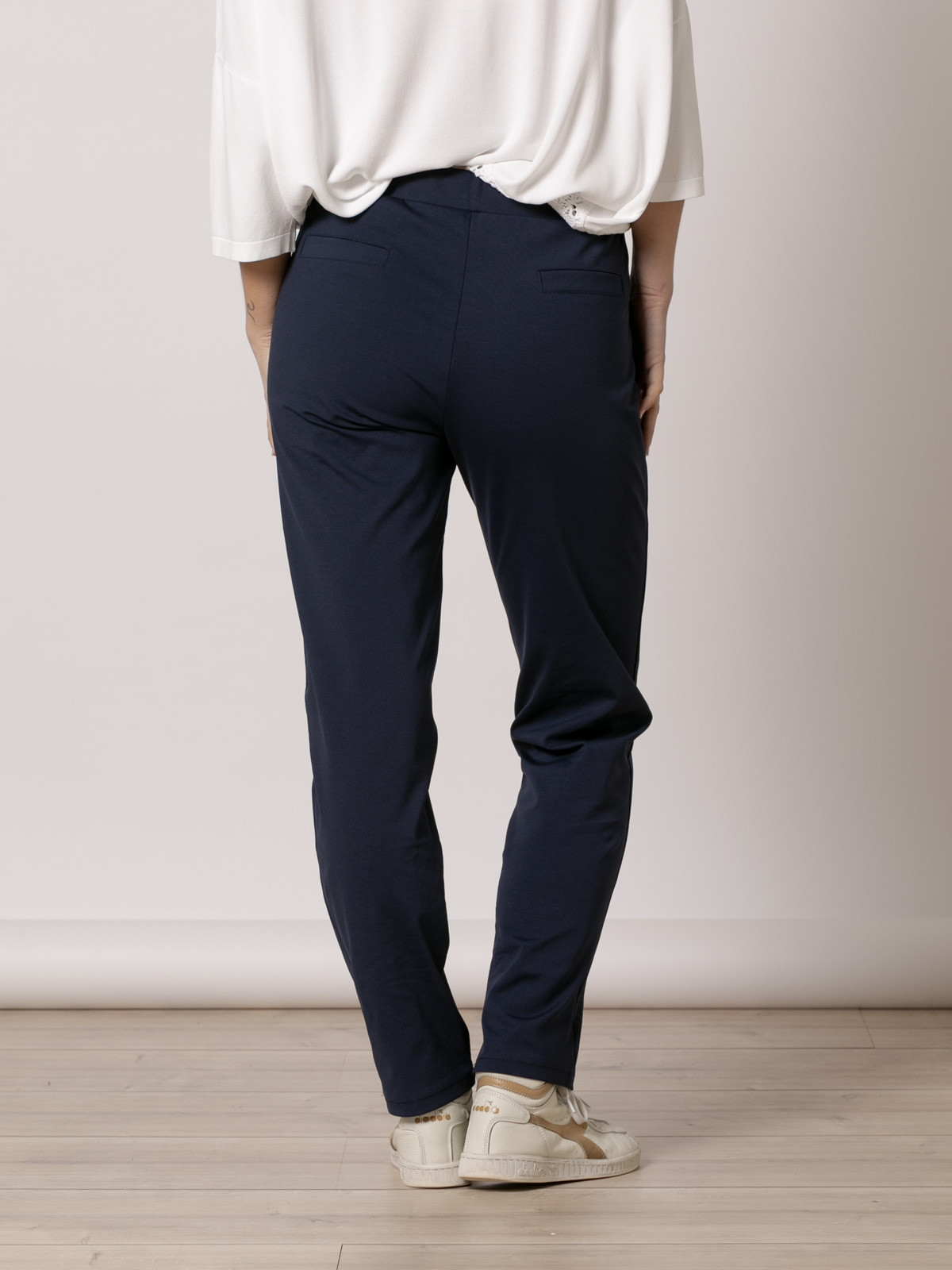 Visco cotton office trousers  Blue Navy colour